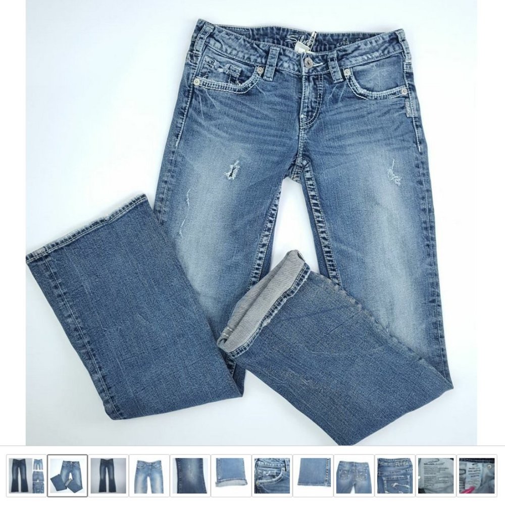 SILVER AIKO bootcut LOW RISE JEANS  | W28/L33 distressed | blue
